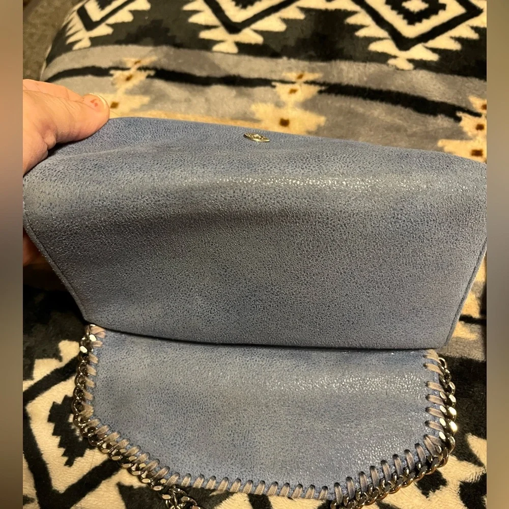 Stella McCartney EUC COA* Falabella Continental Flap Wallet Clutch -Cyan . - Picture 10 of 17